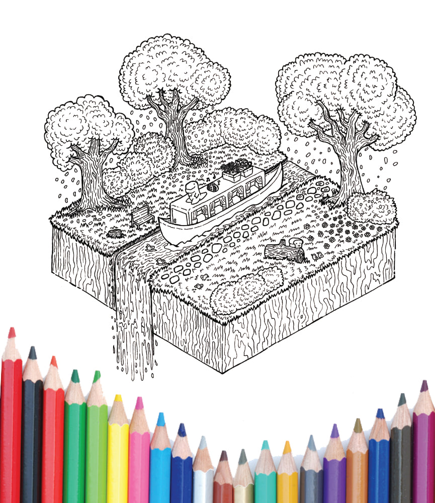 Cozy Quest Deluxe Colouring Book