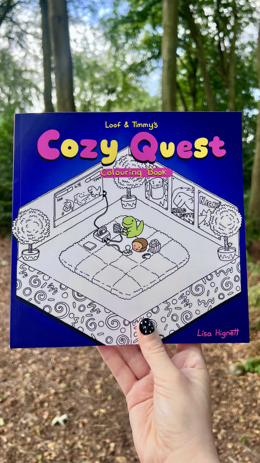 Cozy Quest Deluxe Colouring Book