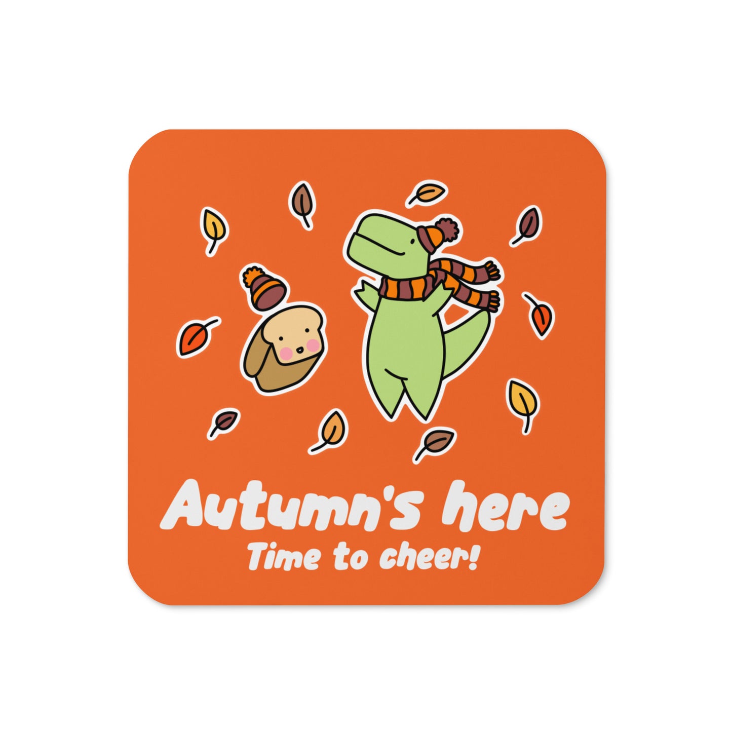 Autumn's Here Cork-Back Coaster