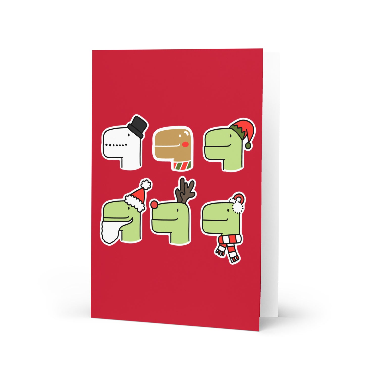 Timmy T-Rex Christmas Greeting Card