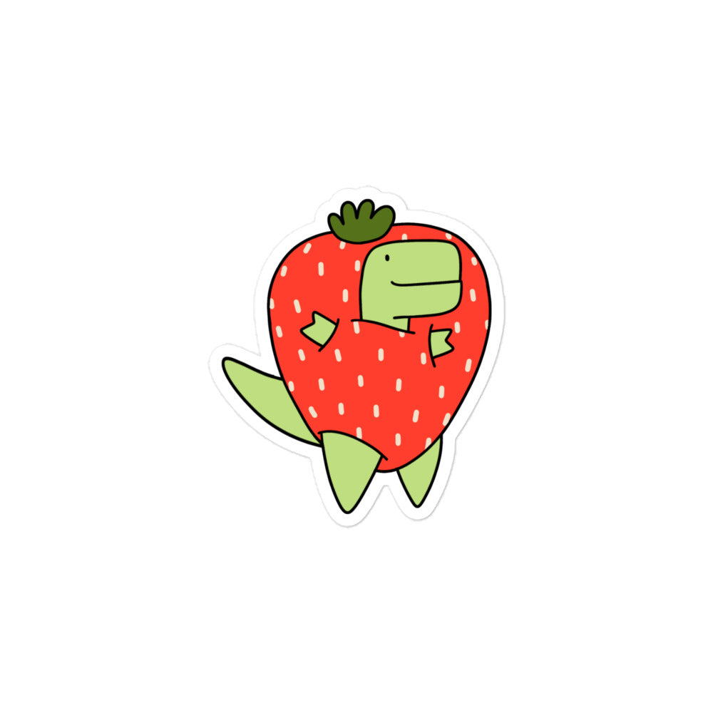 Strawberry Costume Timmy Vinyl Sticker