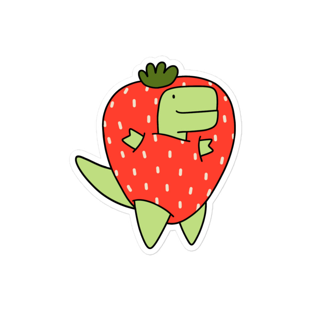 Strawberry Costume Timmy Vinyl Sticker