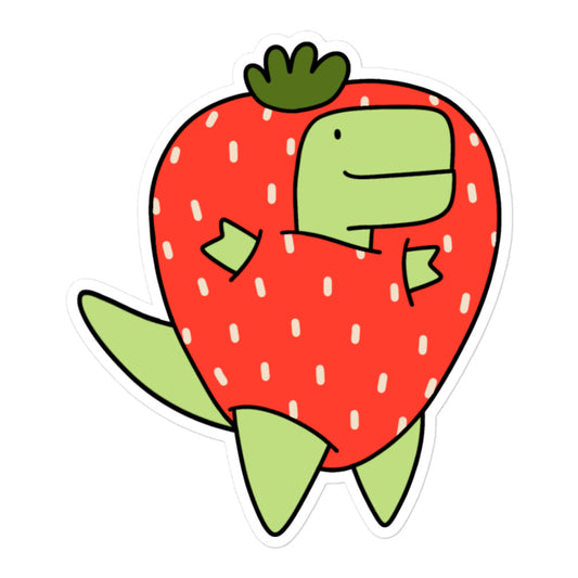 Strawberry Costume Timmy Vinyl Sticker