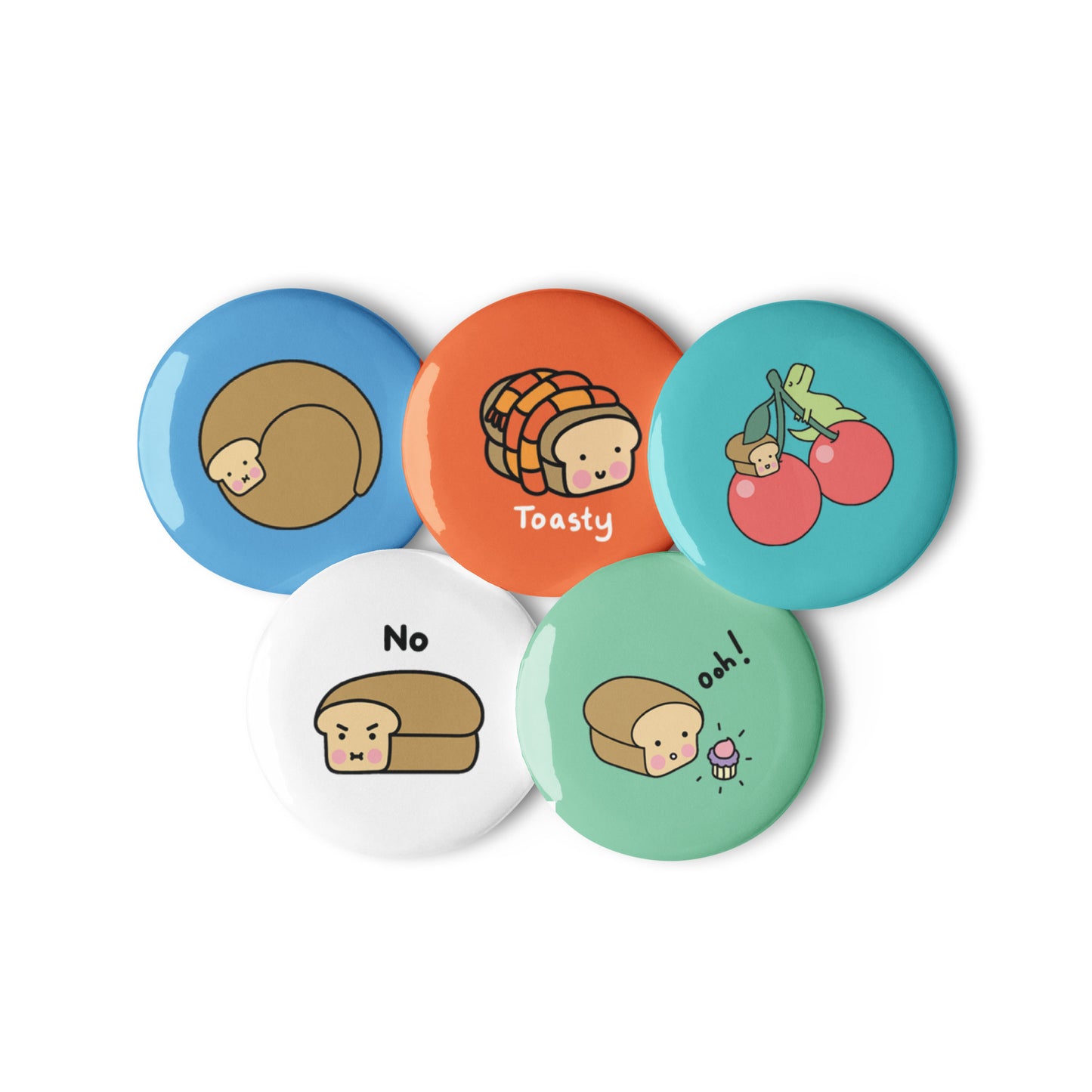 Set of 5 Loof & Timmy Funny Moments Pin Buttons