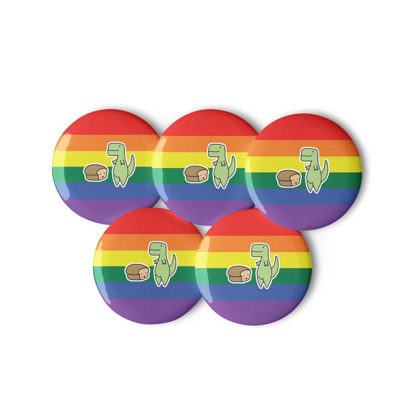 Set of 5 Loof & Timmy Pride Pin Buttons
