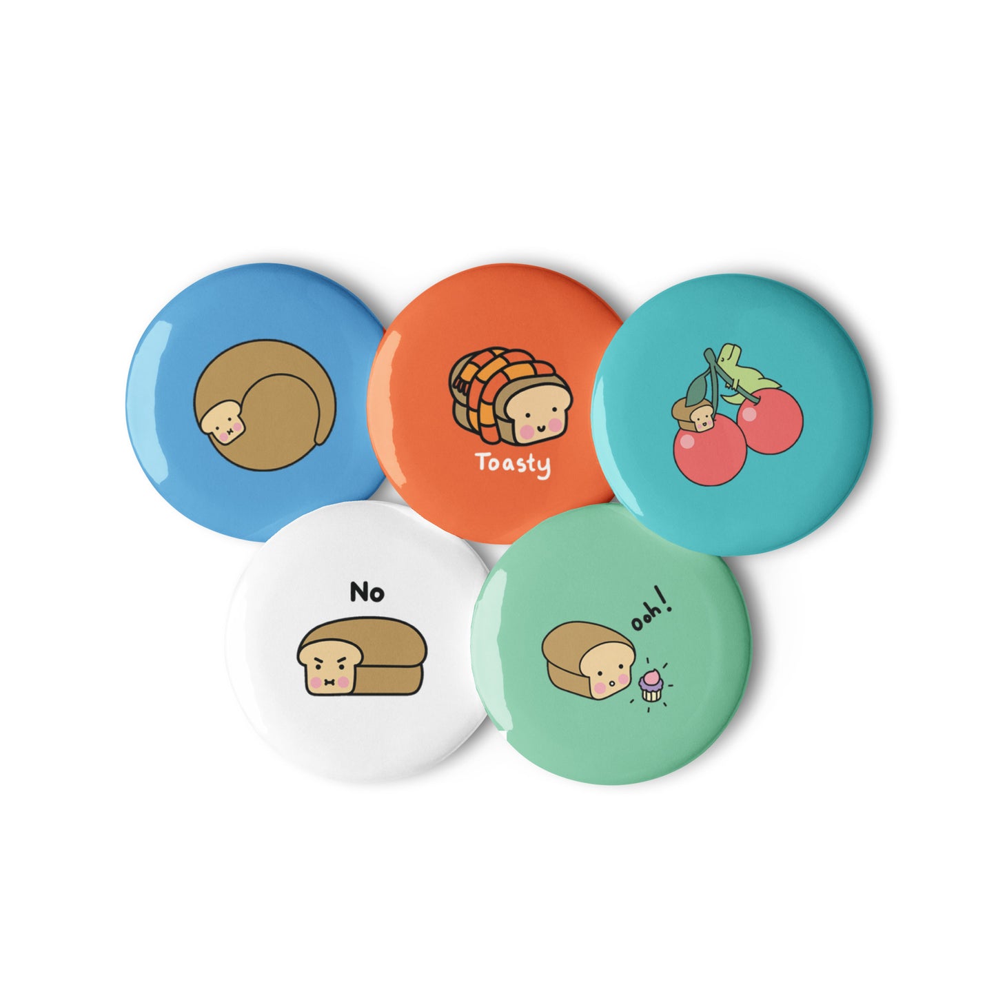 Set of 5 Loof & Timmy Funny Moments Pin Buttons
