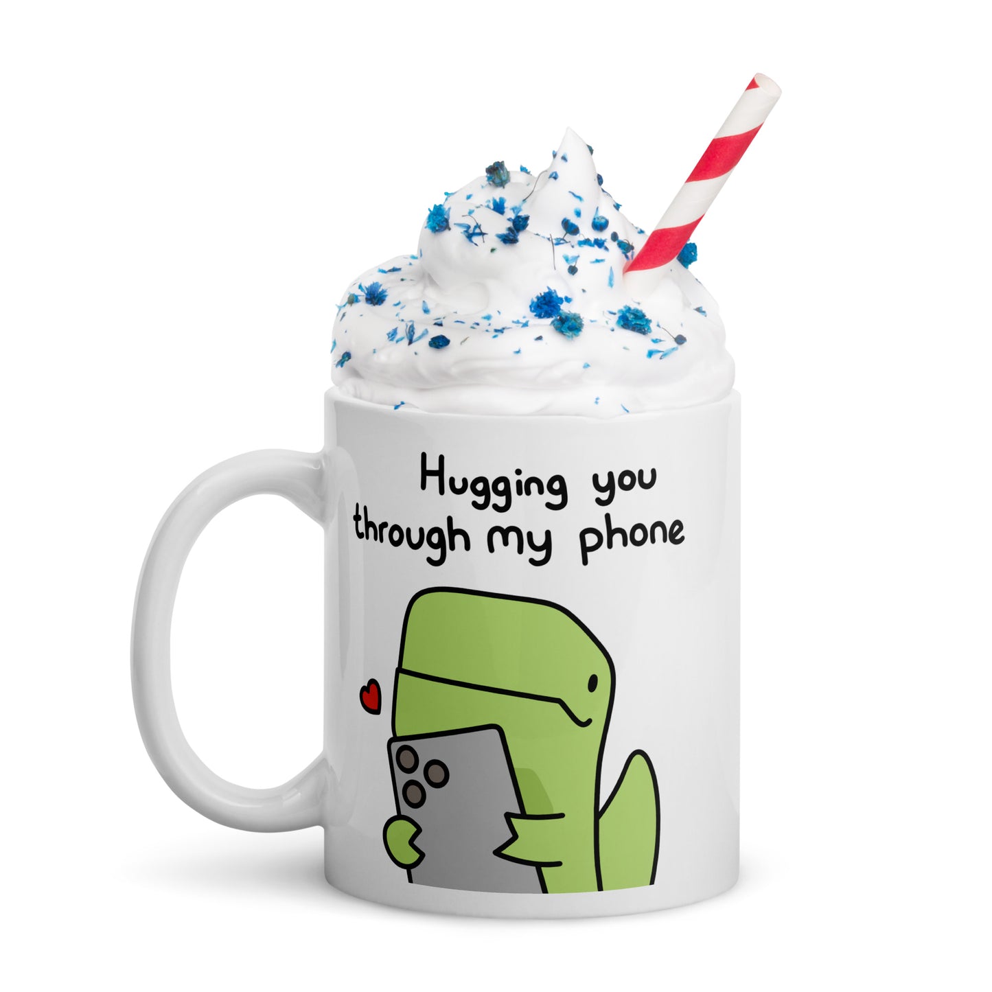 Hugging You Through My Phone Mug