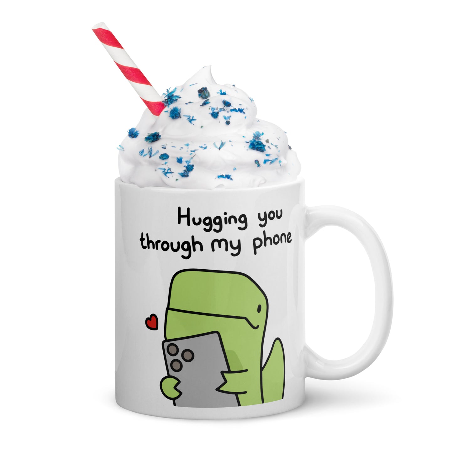 Hugging You Through My Phone Mug