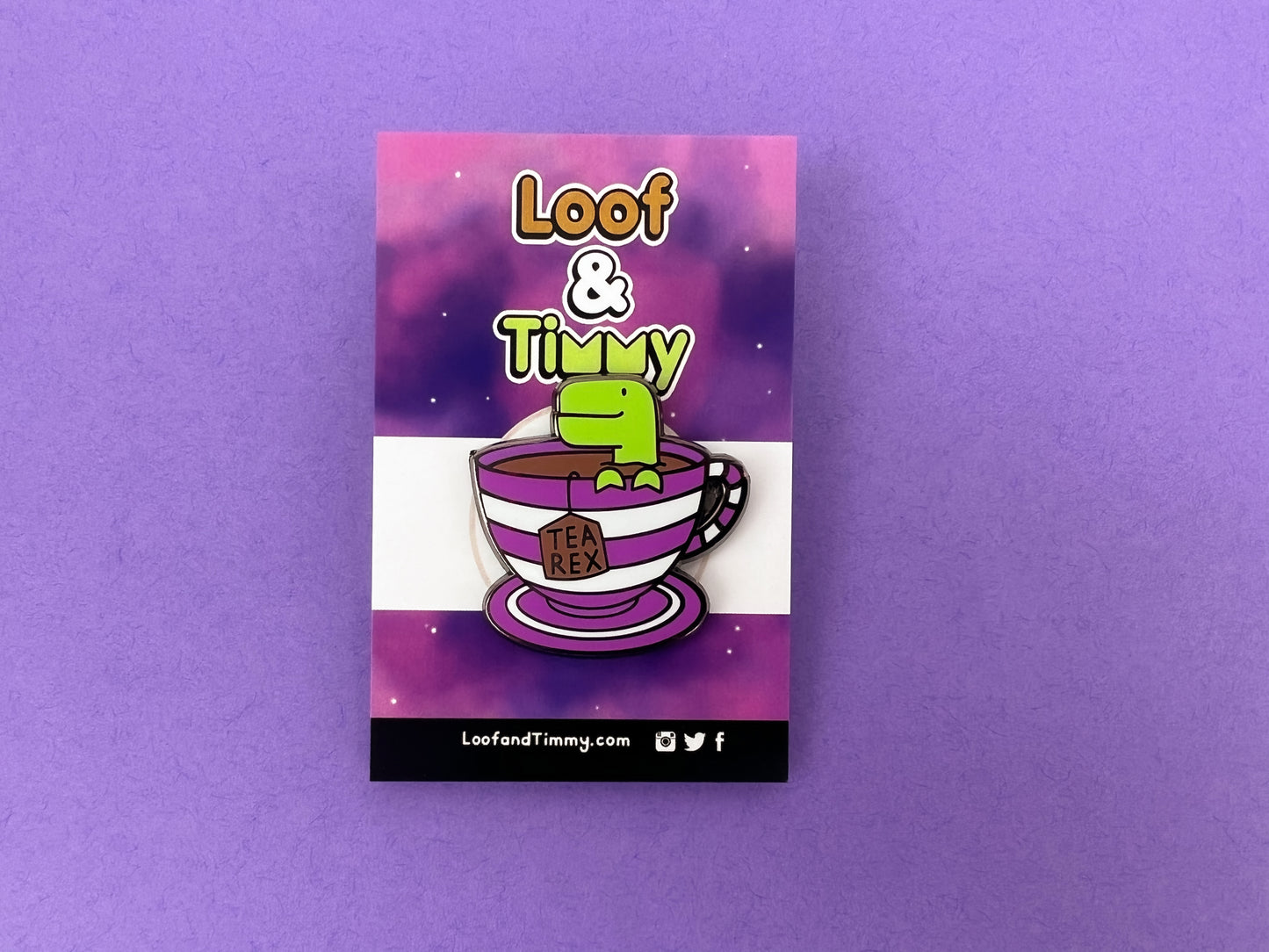 Timmy Tea-Rex Enamel Pin